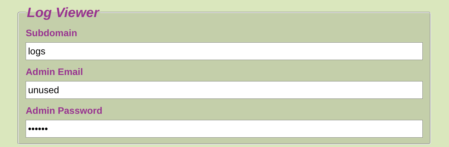 Log Viewer Settings
