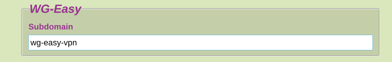 Wg-easy Settings